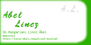 abel lincz business card